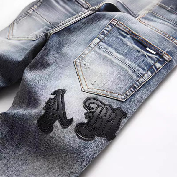 Men's dyed denim pants
