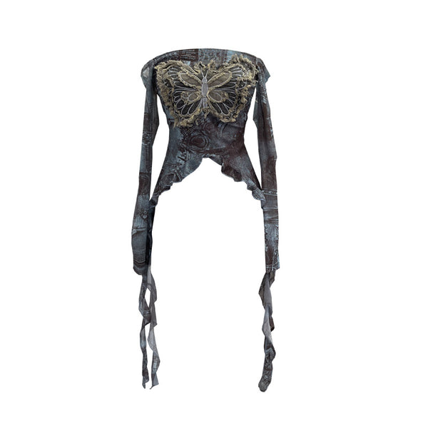 Intricate Butterfly Design Shirt