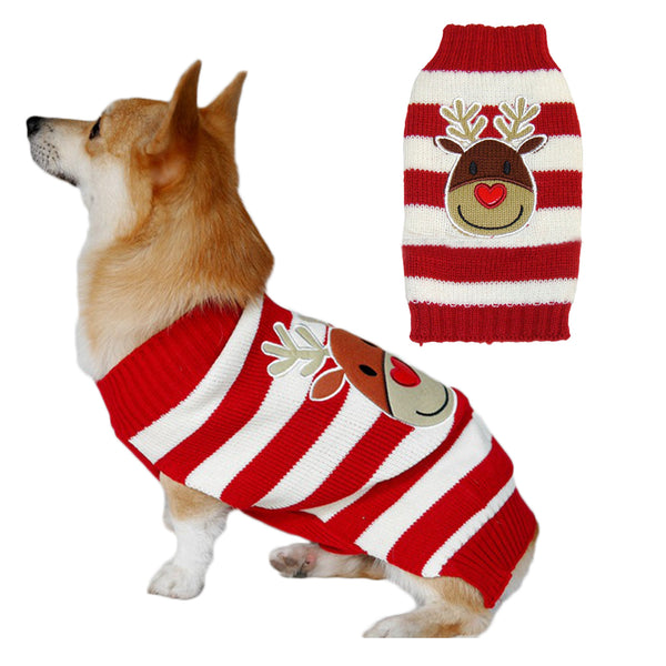 Festive Holiday Knitted Pet Sweaters