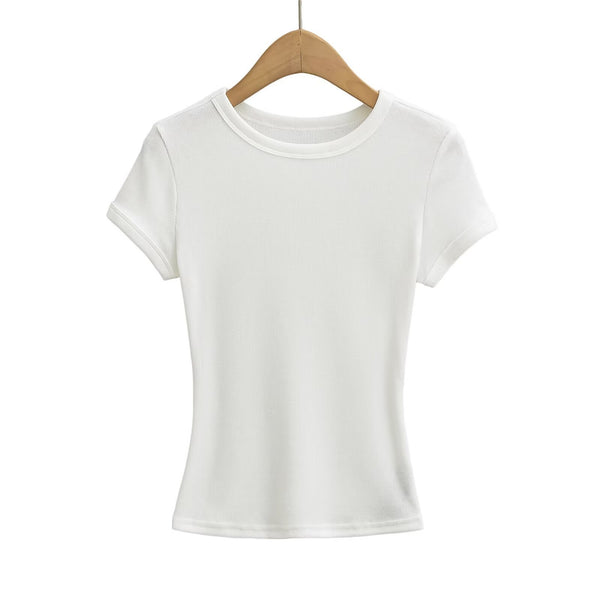 Round-Neck Hemmed Shirts