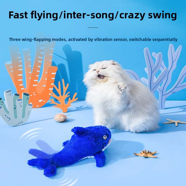 USB Rechargeable Jumping Shrimp Cat Toy