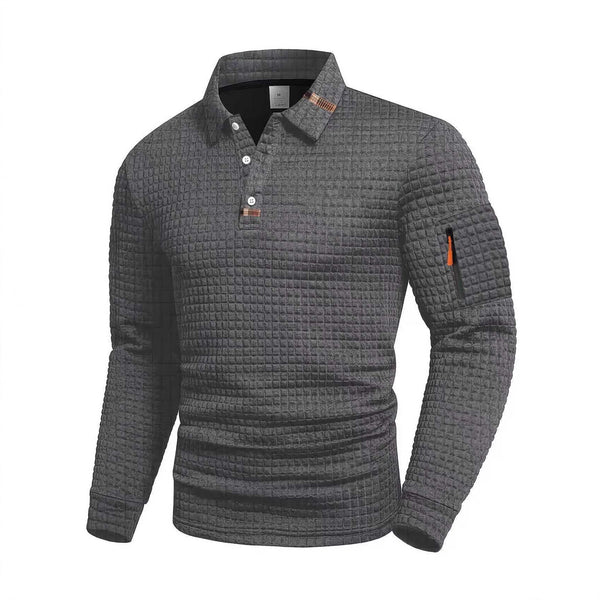 Checkerboard Long Sleeve Polo Shirts