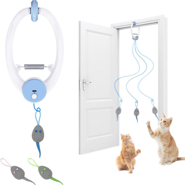 Door Clip Cat Toy with Elastic Rope