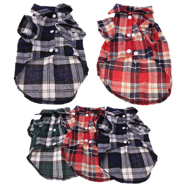 Stylish Plaid Pet Shirt