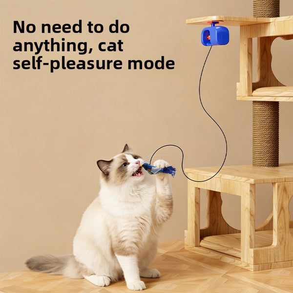 Electric Hanging Cat Toy with Automatic Rotation