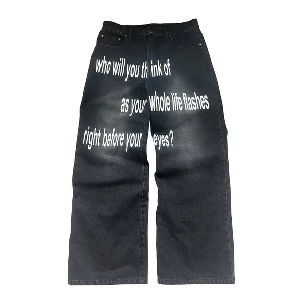 Retro Gothic Street-wear Jeans