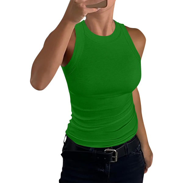 Crewneck Sleeveless Tank Tops