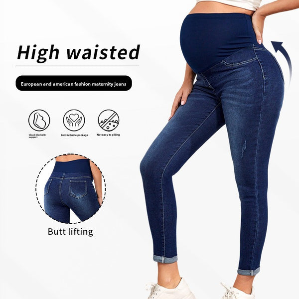Breathable Stretchy Maternity Jeans