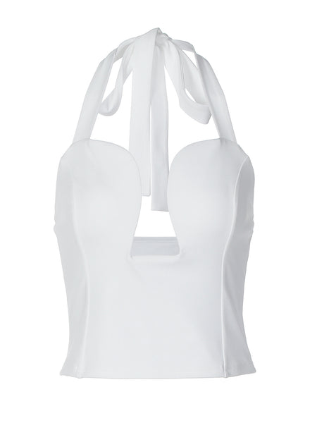 Halter Top with Cut-Out Design