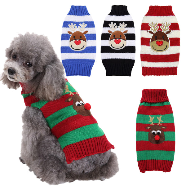 Festive Holiday Knitted Pet Sweaters