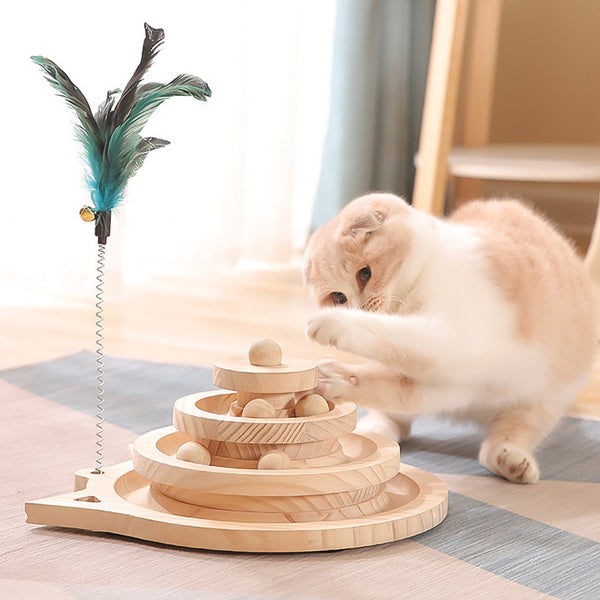Wooden Cat Toy