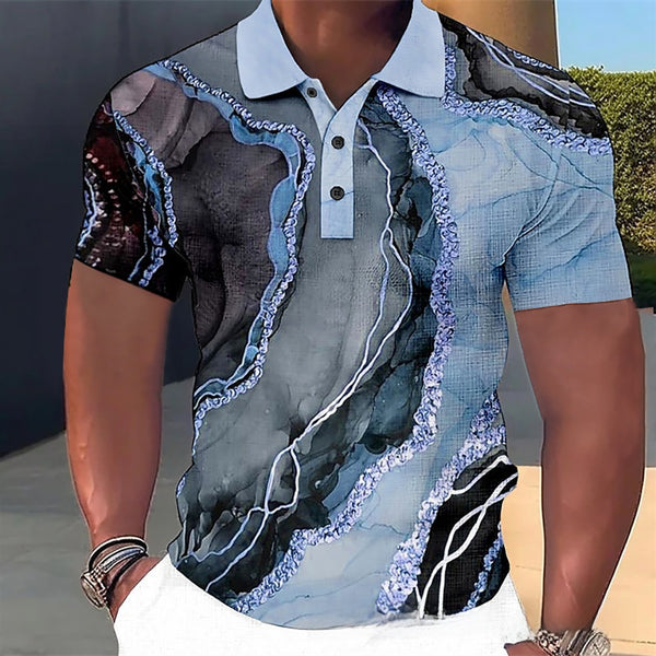 Vibrant 3D Printed Polo Shirts