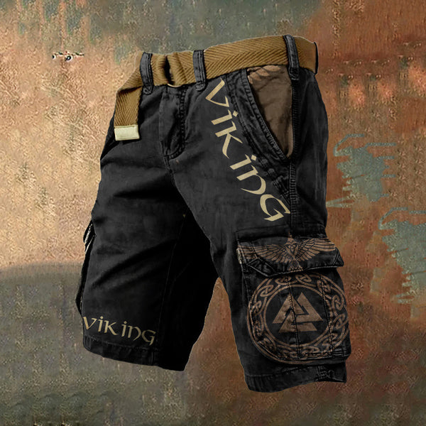 Grahic Printed Cargo Shorts