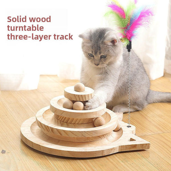 Wooden Cat Toy