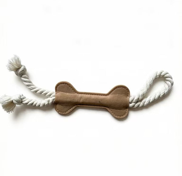 Felt dog bone-shaped toy