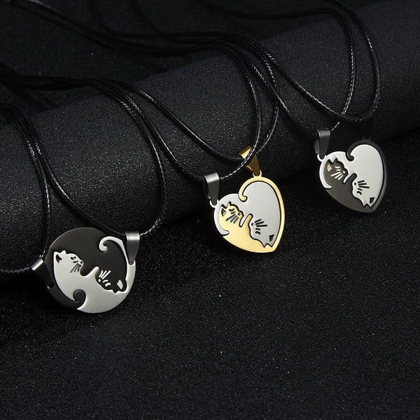 Stainless Steel Cat Pendant Necklace