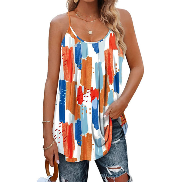Casual Pleated Sleeveless Shirts