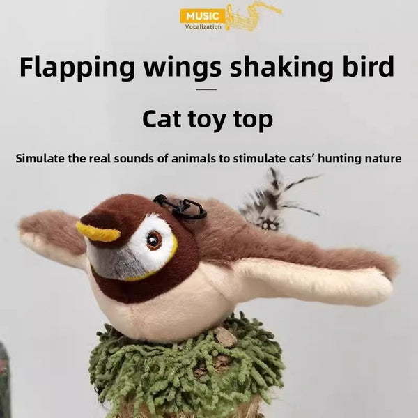 Shaking Sparrow Plush Cat Toy