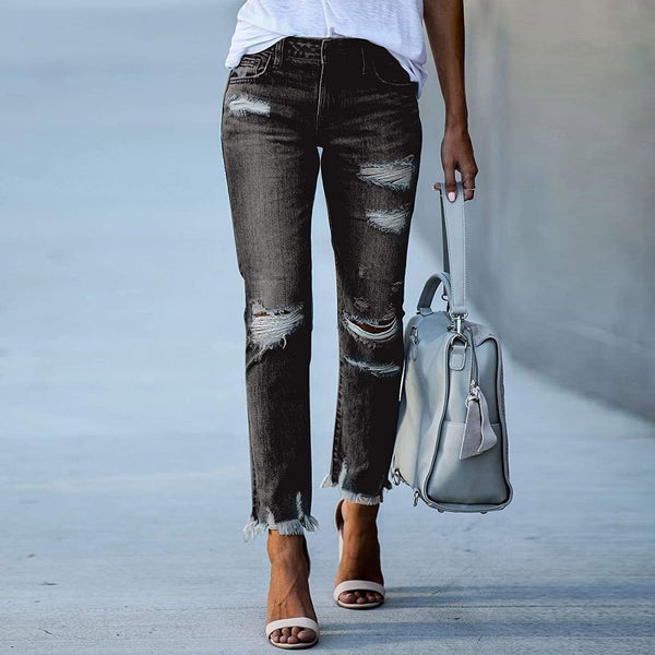 Slim Fit Ripped Jeans