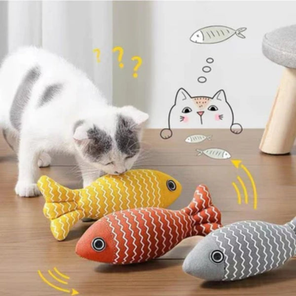 Fish-Shaped Cat Toys