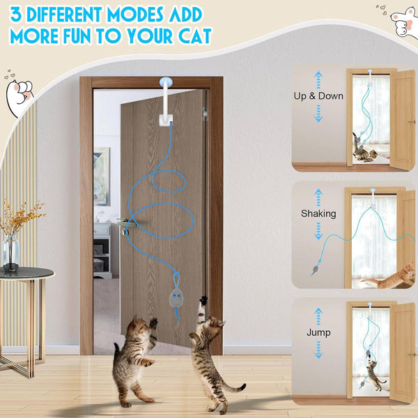 Door Clip Cat Toy with Elastic Rope