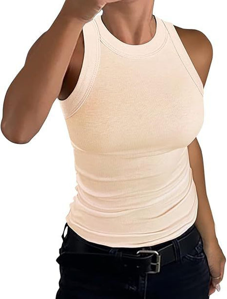Crewneck Sleeveless Tank Tops
