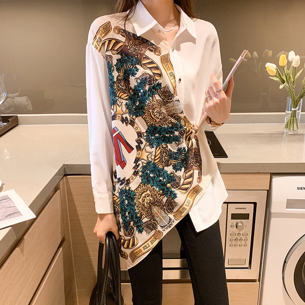 Long-Sleeved Midi Shirt