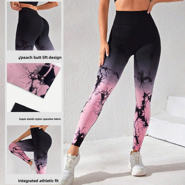 Seamless Tie-Dye Yoga Pants