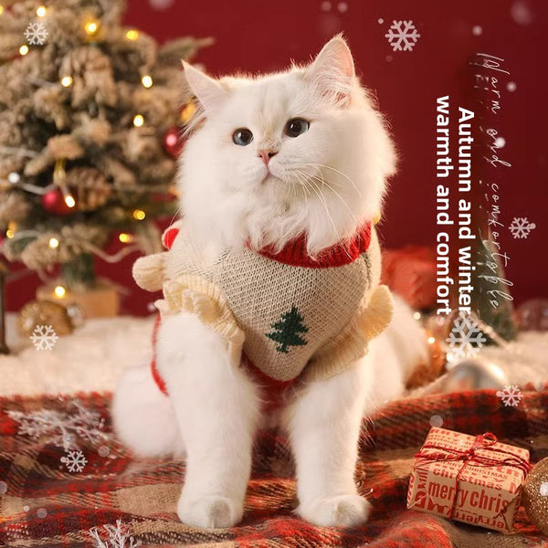 Christmas-Themed  Cat Sweater