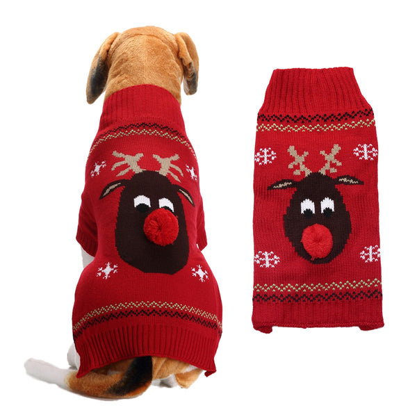 Festive Holiday Knitted Pet Sweaters