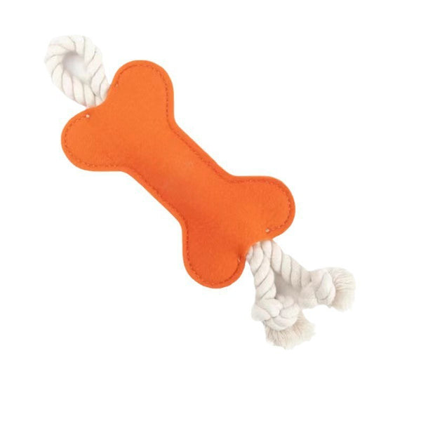 Felt dog bone-shaped toy