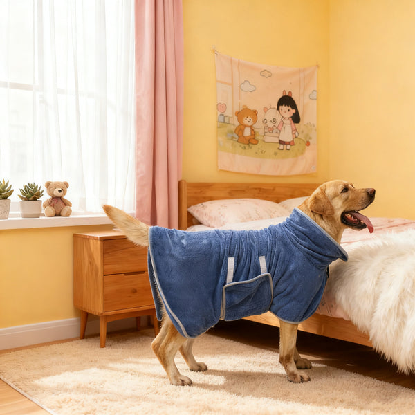 Quick-Dry Dog Bathrobe