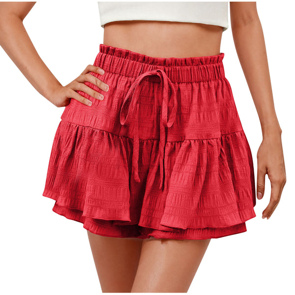 Ruffle Drawstring Shorts