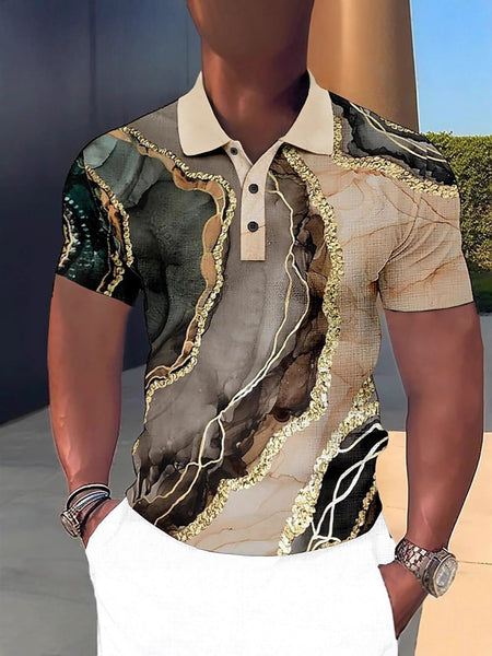Vibrant 3D Printed Polo Shirts