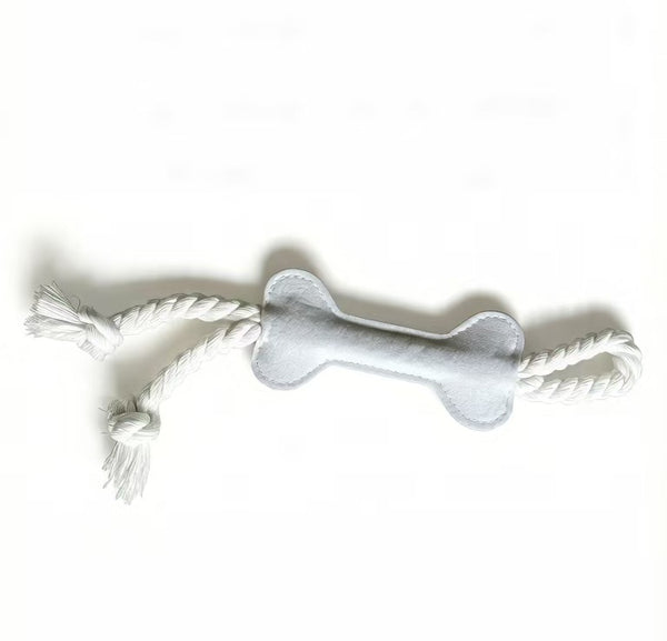 Felt dog bone-shaped toy