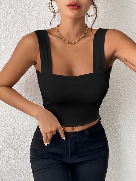 Shoulder Strap Sleeveless Tank Tops