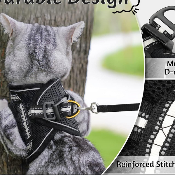 Adjustable Reflective Pet Harness with Leash