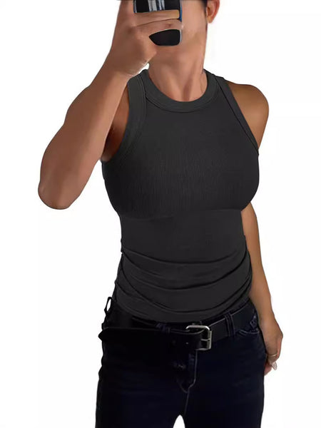 Crewneck Sleeveless Tank Tops