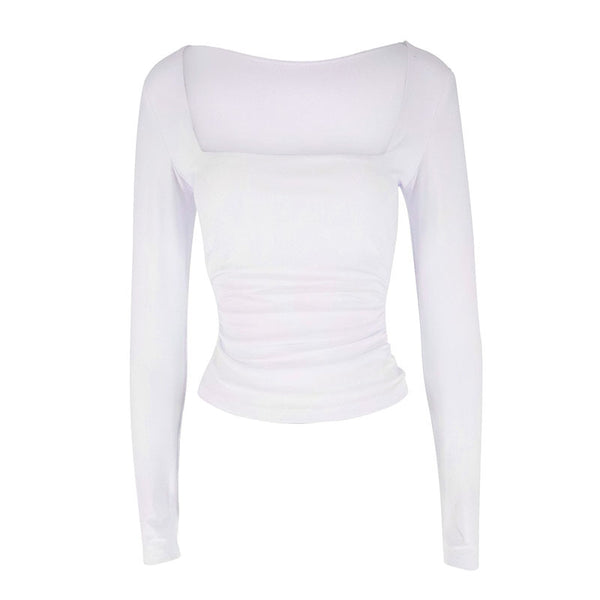 Womens Square Neck Pullover T-Shirt
