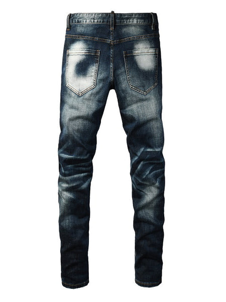Men's Stylish Faded Stretch-Fit Jeans
