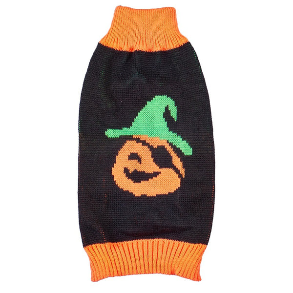 Halloween Pumpkin Knitted Sweater for Dogs