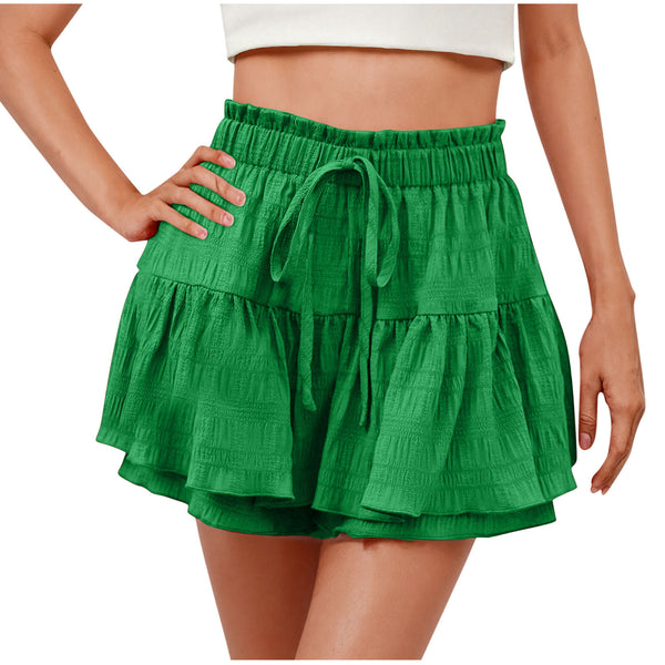 Ruffle Drawstring Shorts