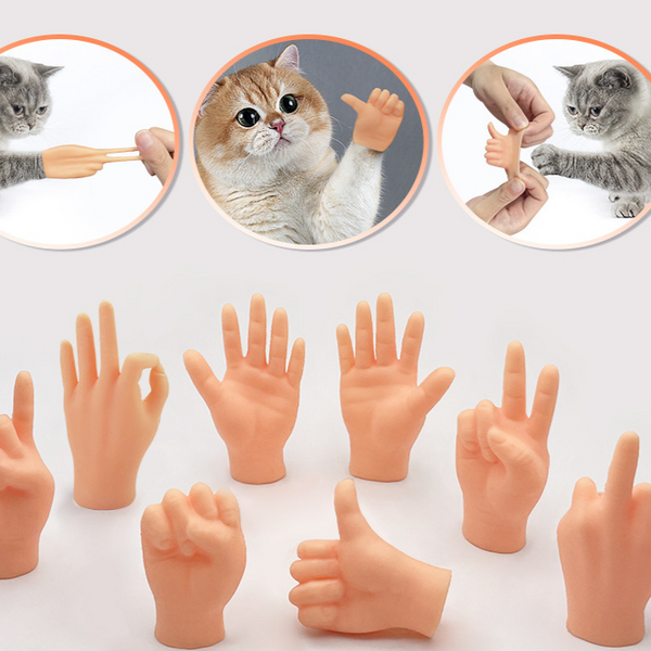 Stretchable Cat Finger Toy with Multiple Gestures