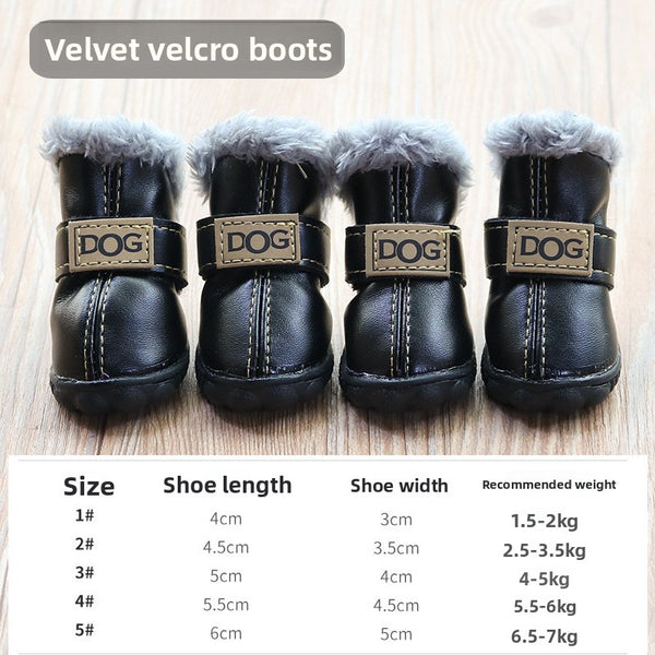 Warm Protective Non-Slip Dog Shoes
