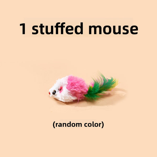Wind-Up Cat Toy with Moving Mice