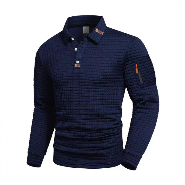 Checkerboard Long Sleeve Polo Shirts