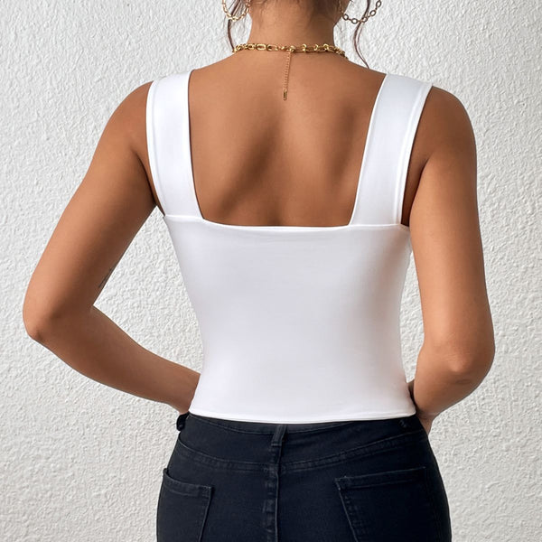 Shoulder Strap Sleeveless Tank Tops
