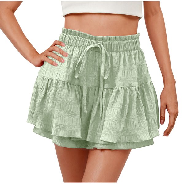 Ruffle Drawstring Shorts