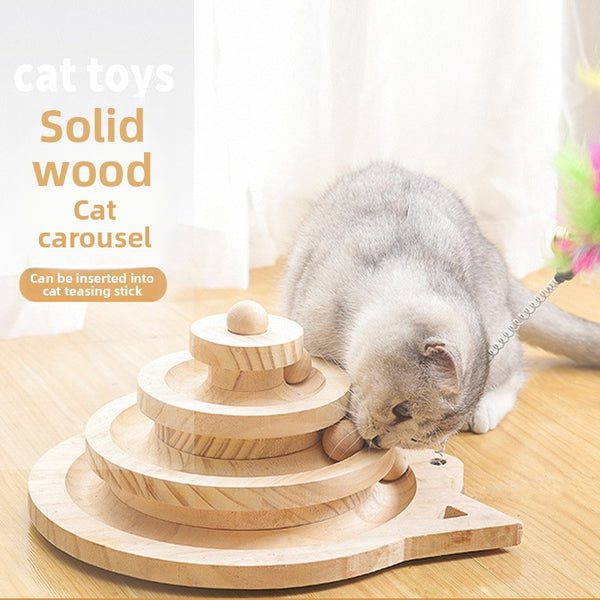 Wooden Cat Toy