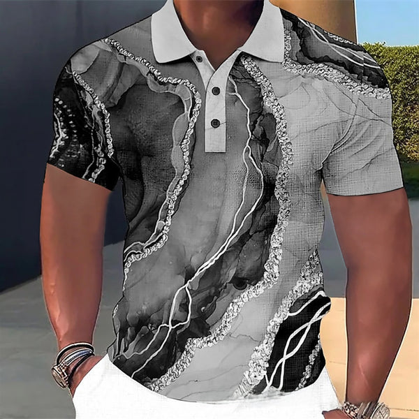 Vibrant 3D Printed Polo Shirts